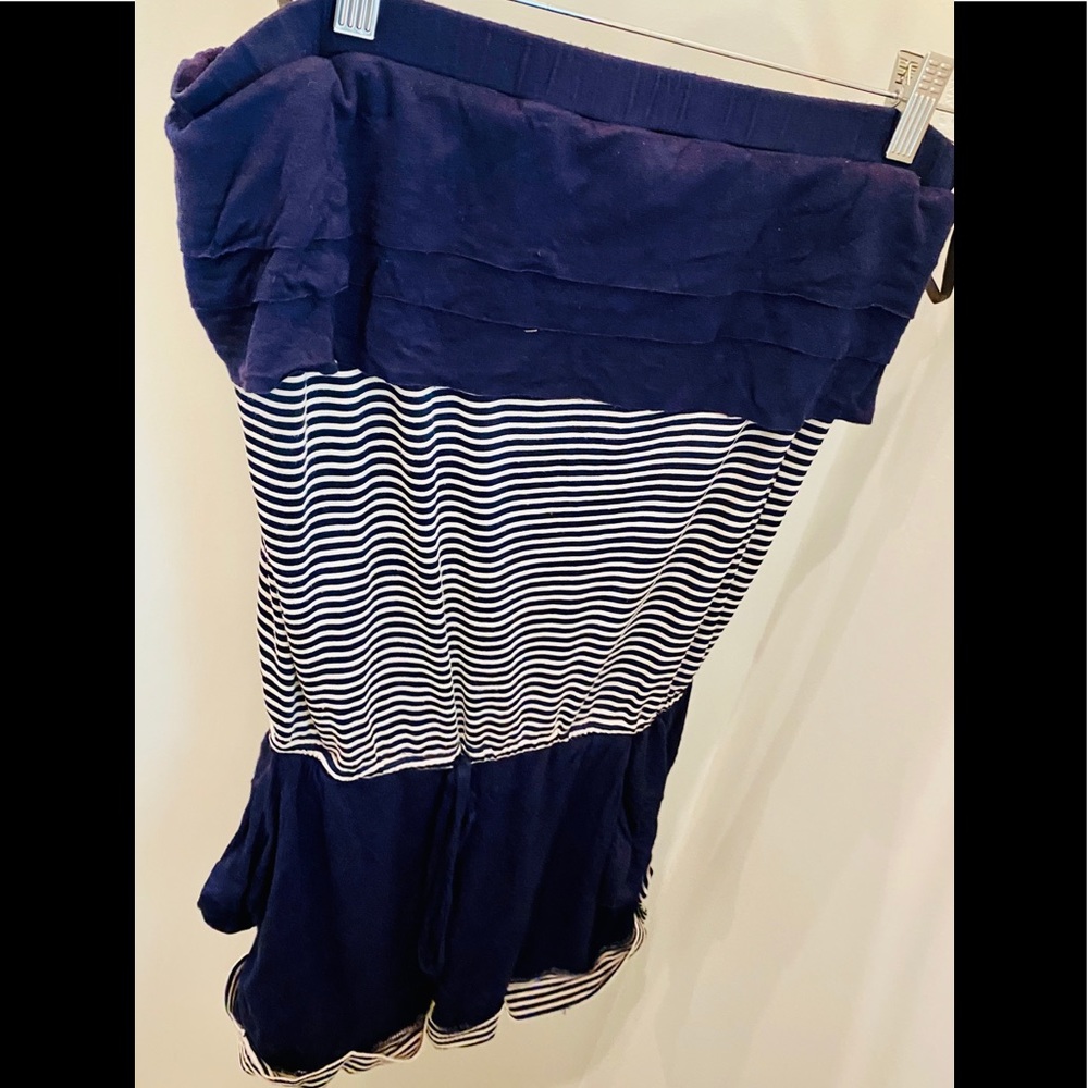 Women’s Theme Navy strapless romper‎ medium